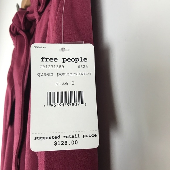 NWT Free People Nightfall Vegan Leather Pants in Queen Pomegranate Size 0 - Picture 10 of 12